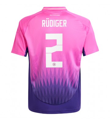 Tyskland Antonio Rudiger #2 Udebanetrøje EM 2024 Kort ærmer